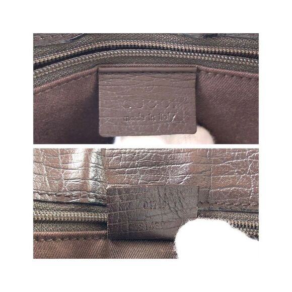 Pre Loved Gucci GG Canvas Jackie Shoulder Bag 01719 Women Metallic | Bronze - Picture 4 of 6